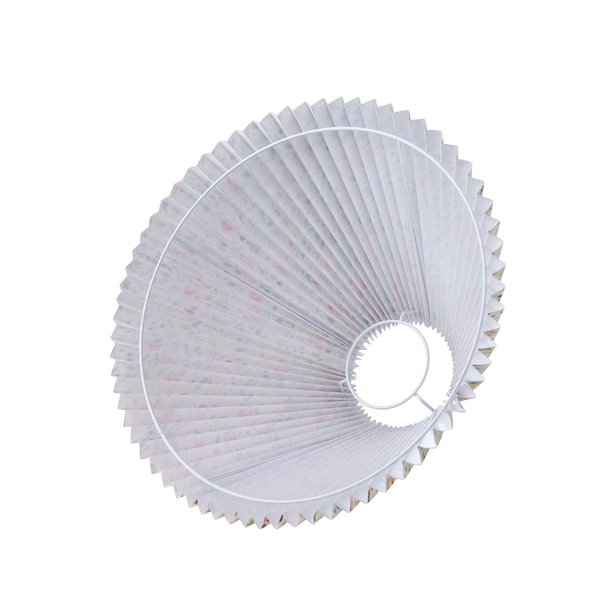 Blomster Eng Hacienda Plisse lampeskærm - grøn H27 cm