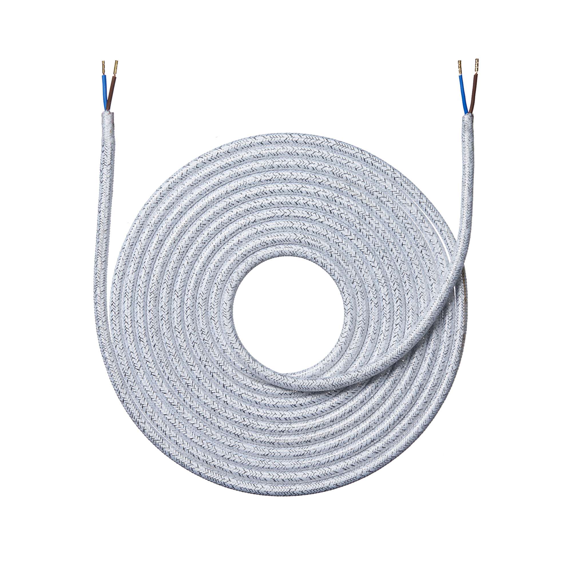 Shiny hvid Stofledning 4 m.