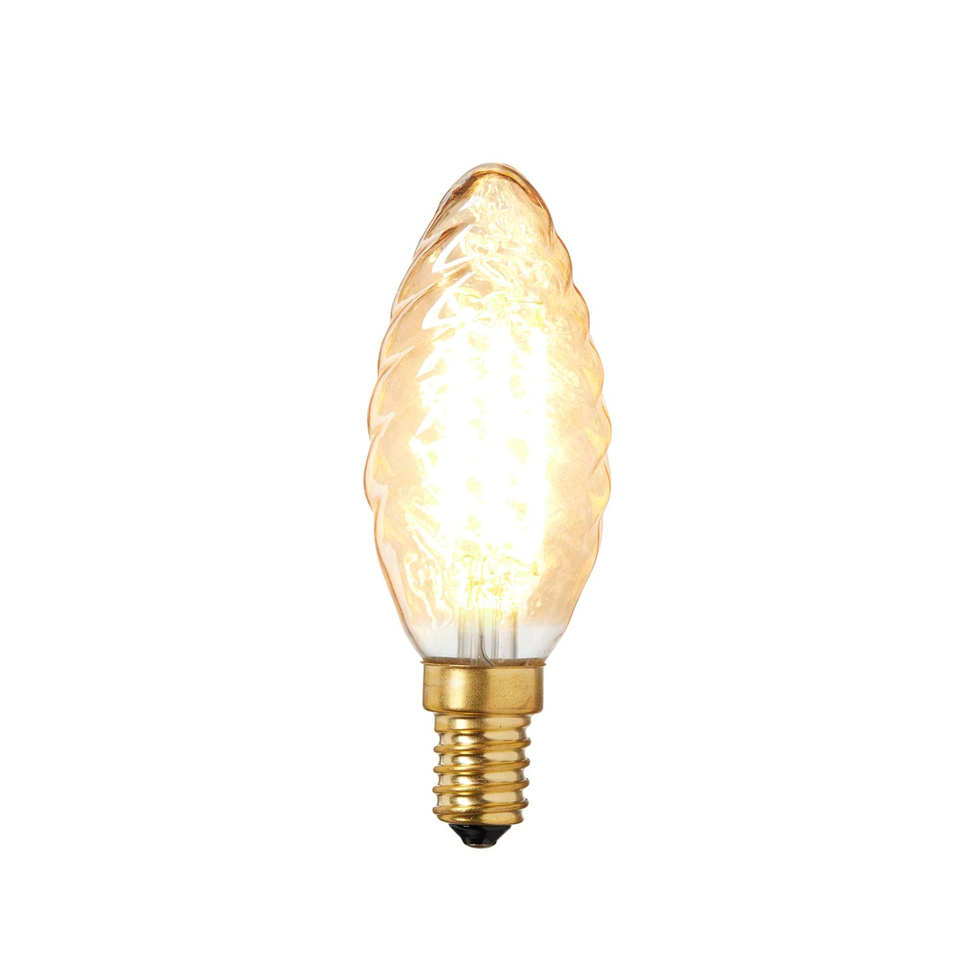 Snoet LED kertepære 4W Gyldent glas_1