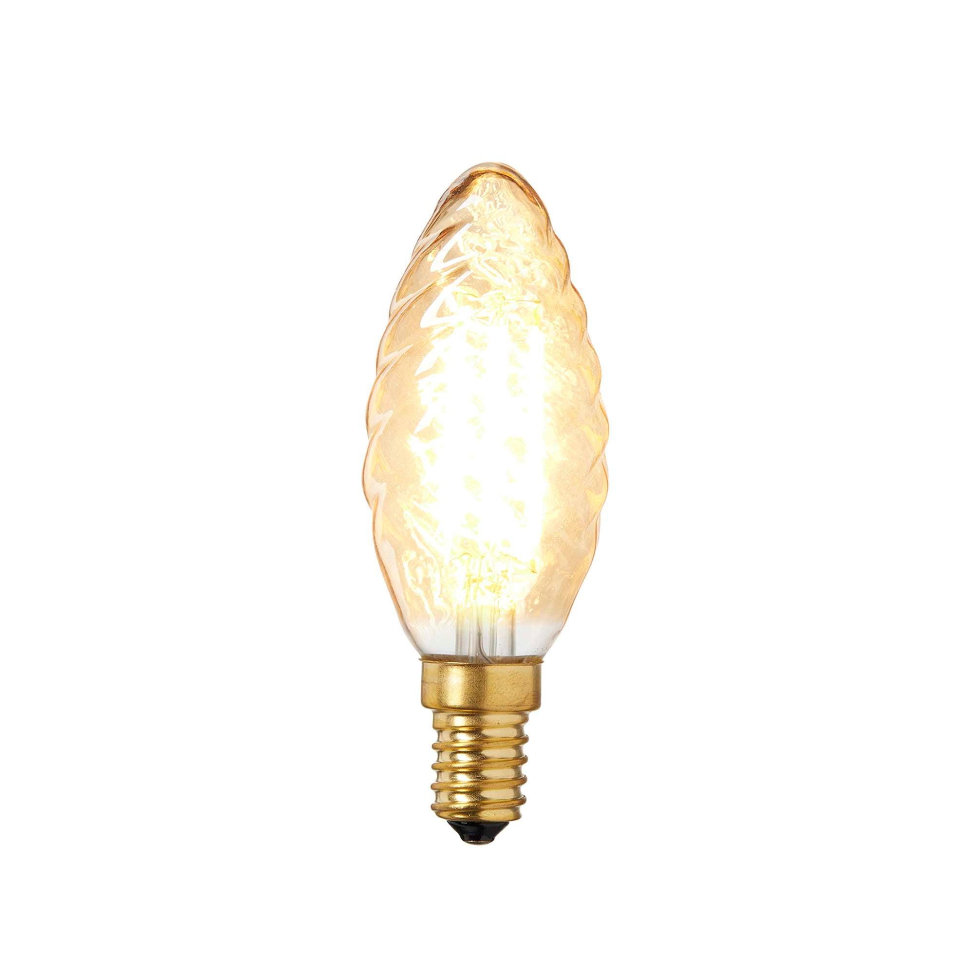 Snoet LED kertepære 4W Gyldent glas