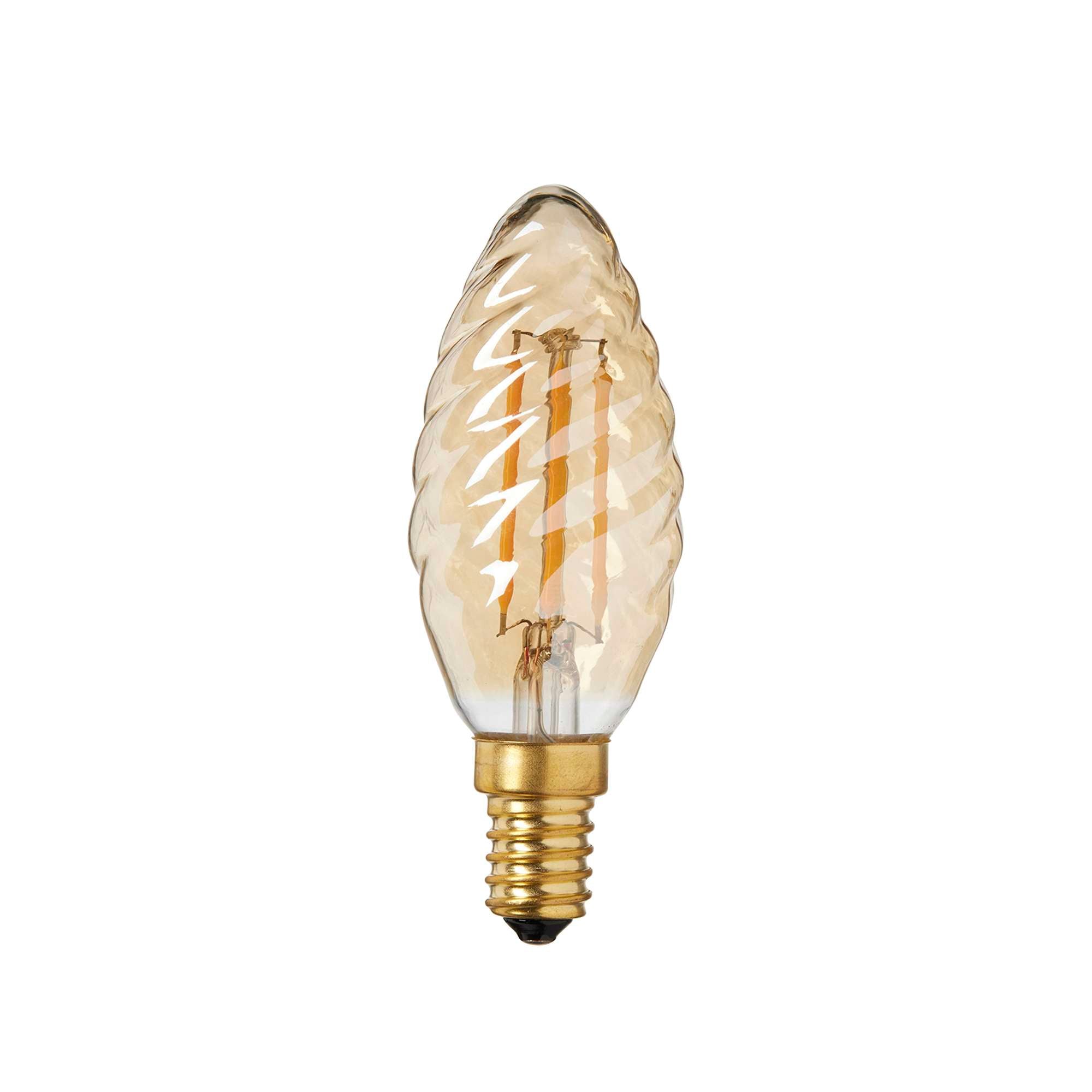 Snoet LED kertepære 4W Gyldent glas