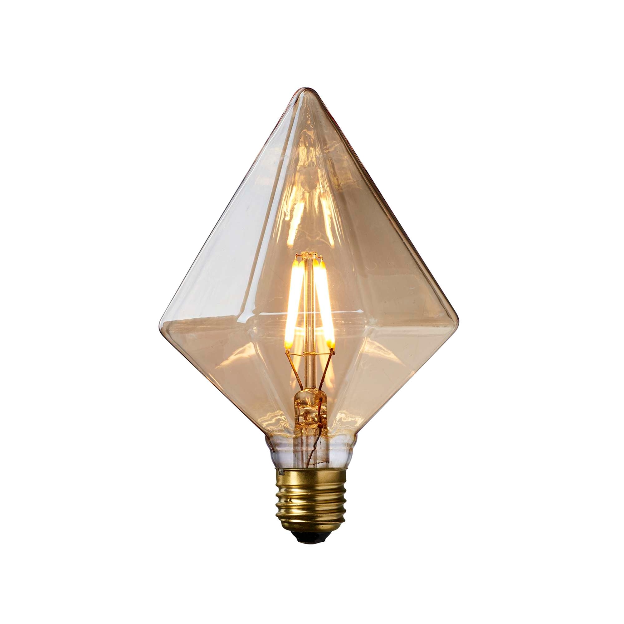 Diamant LED Globepære 3W Gyldent glas
