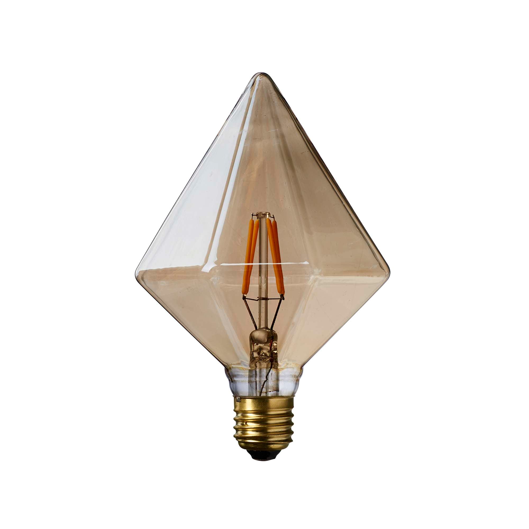 Diamant LED Globepære 3W Gyldent glas
