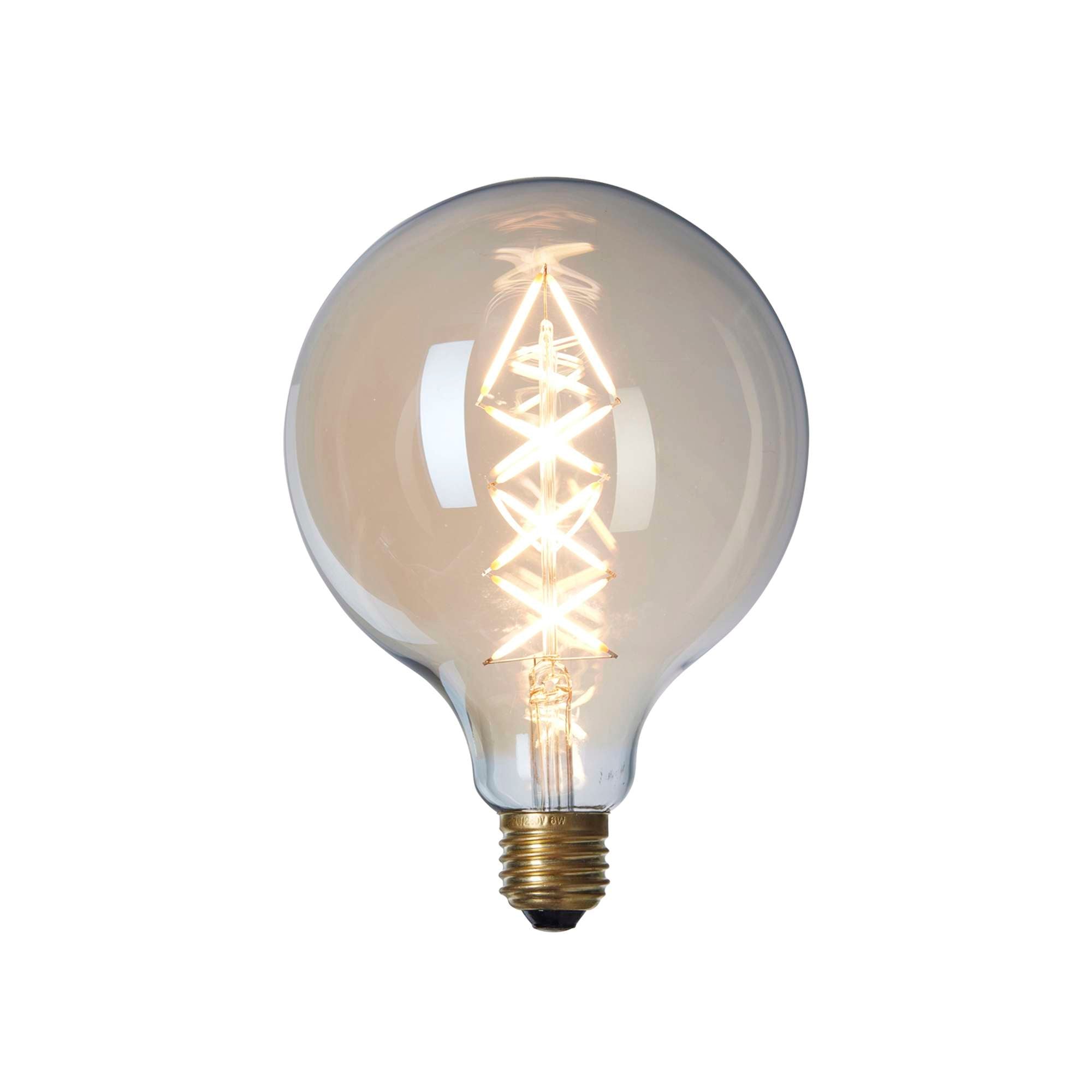 ZigZag LED Globepære 6W Gyldent glas Ø12,5 cm.