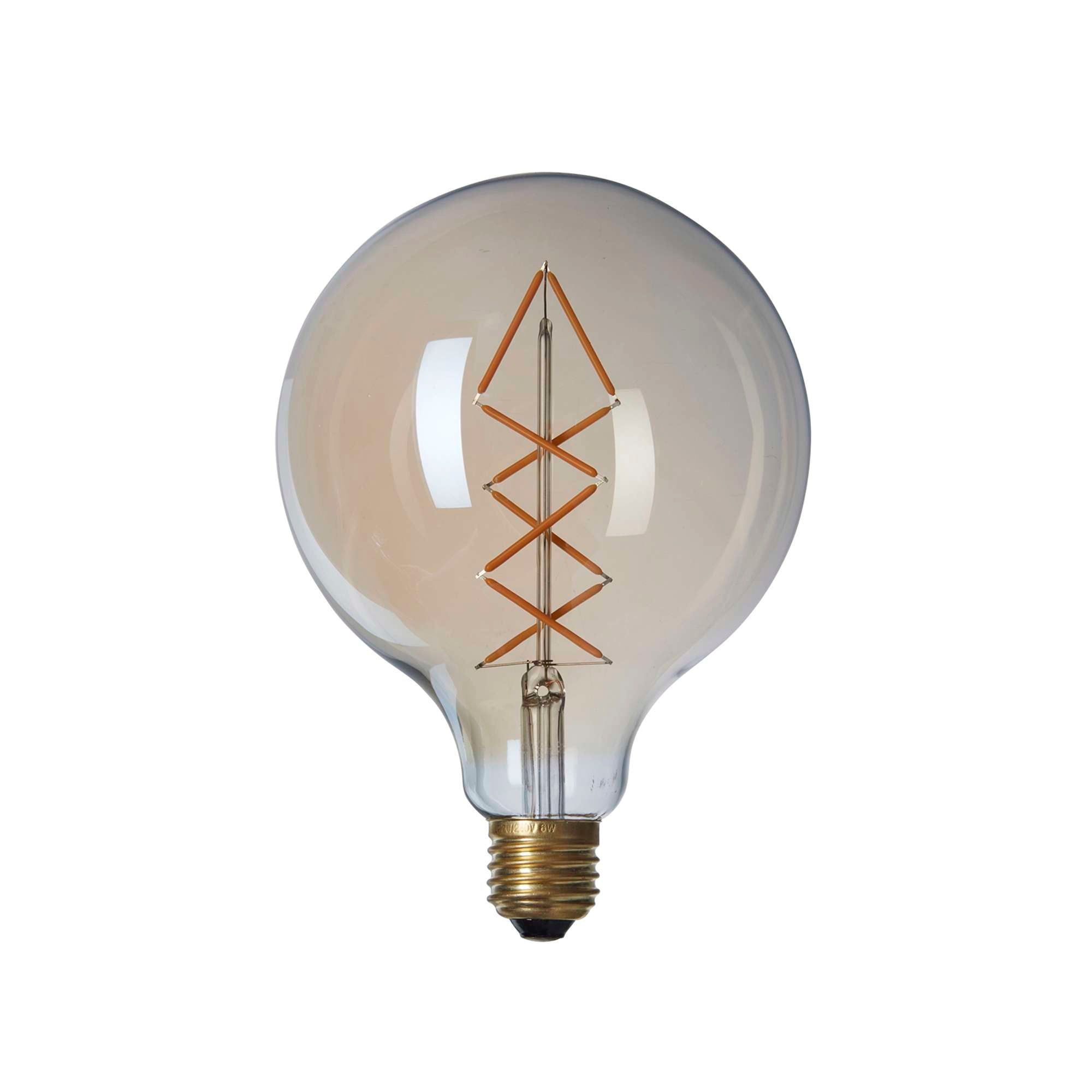 ZigZag LED Globepære 6W Gyldent glas Ø12,5 cm.