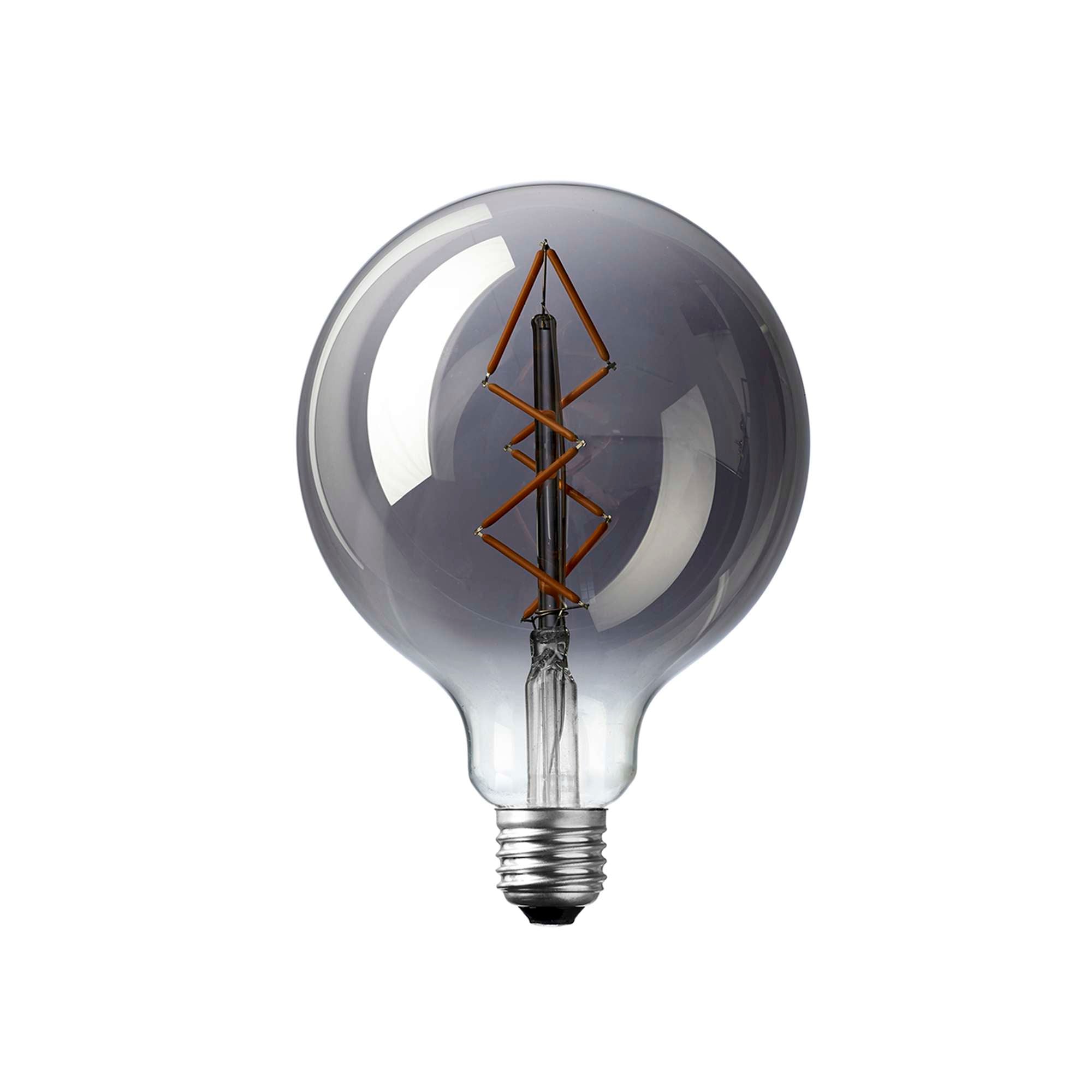 ZigZag LED Globepære 6W Mørktonet glas Ø12,5 cm.