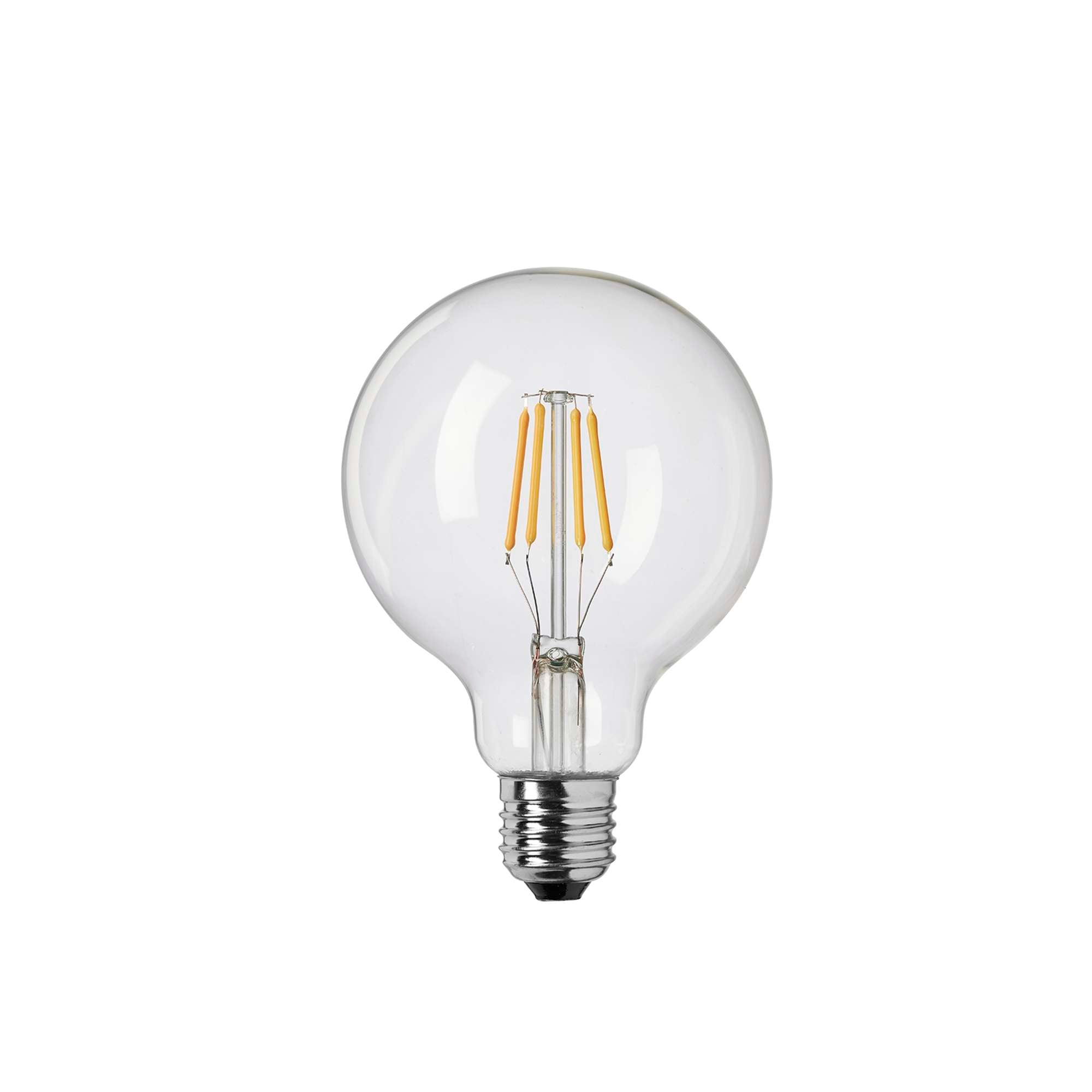 Basic LED Globepære 4W Klart glas Ø9,5 cm.