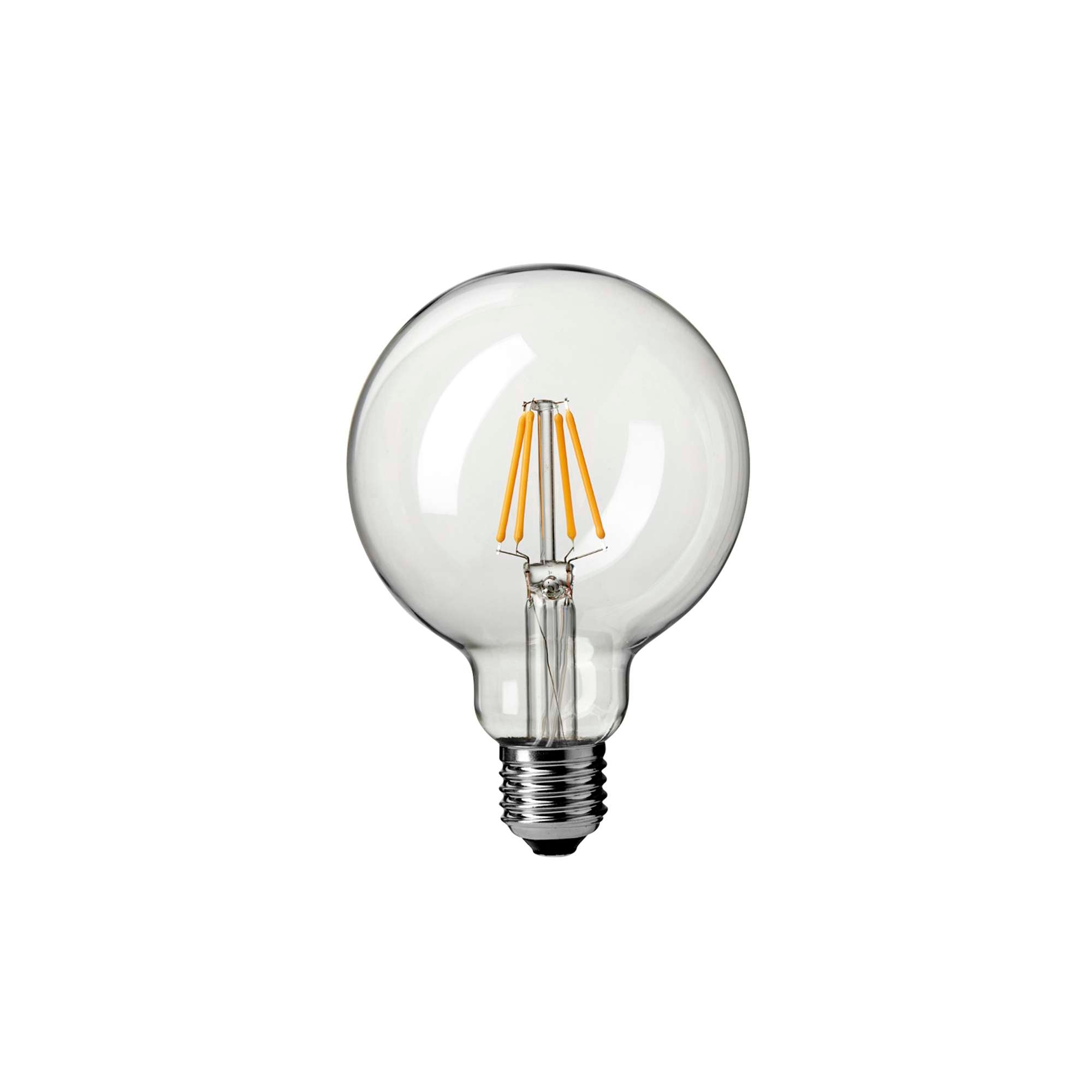 Basic LED Globepære 4W Klart glas Ø9,5 cm.