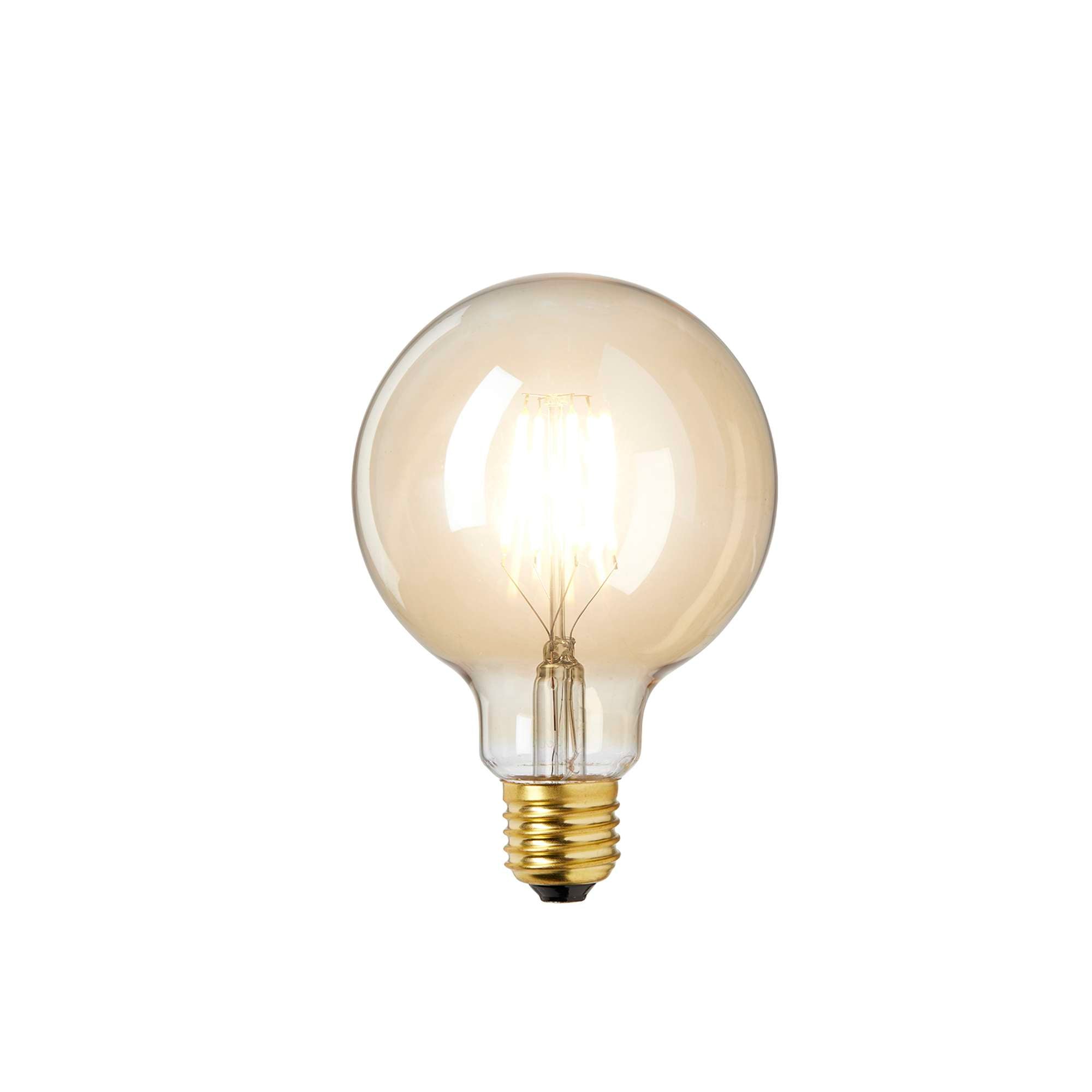 Basic LED Globepære 4W Gyldent glas Ø9,5 cm.