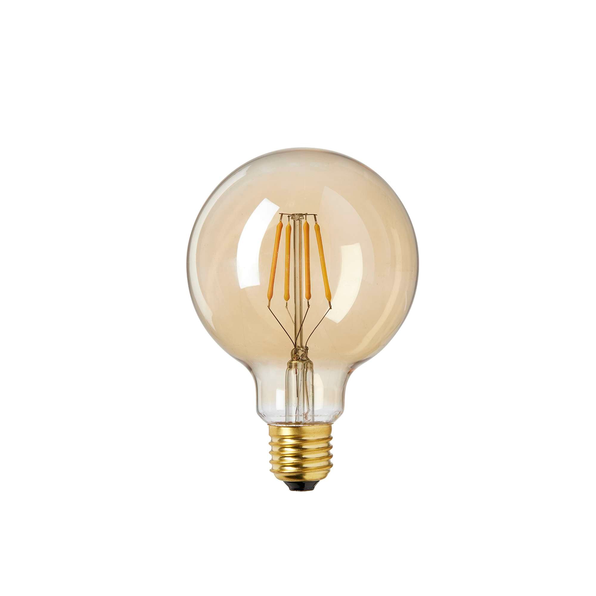 Basic LED Globepære 4W Gyldent glas Ø9,5 cm.