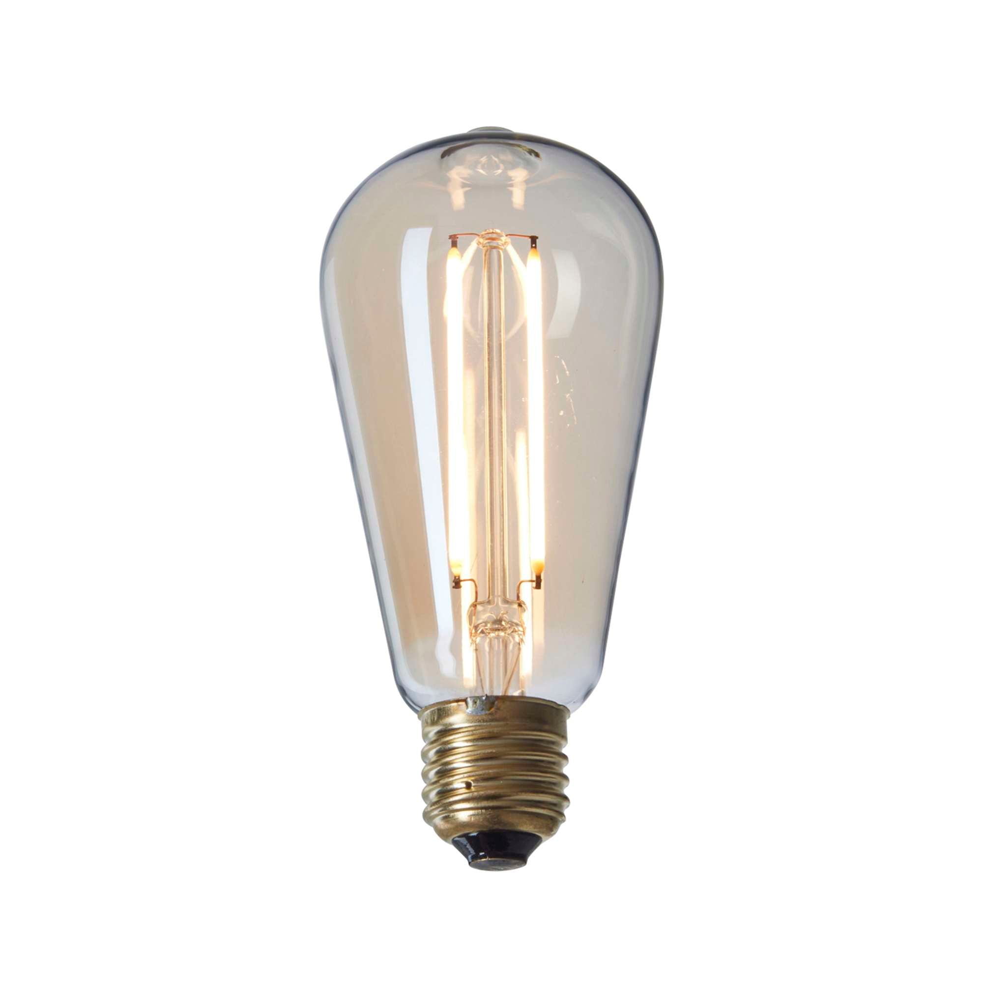 Drop LED Globepære 2W Gyldent glas