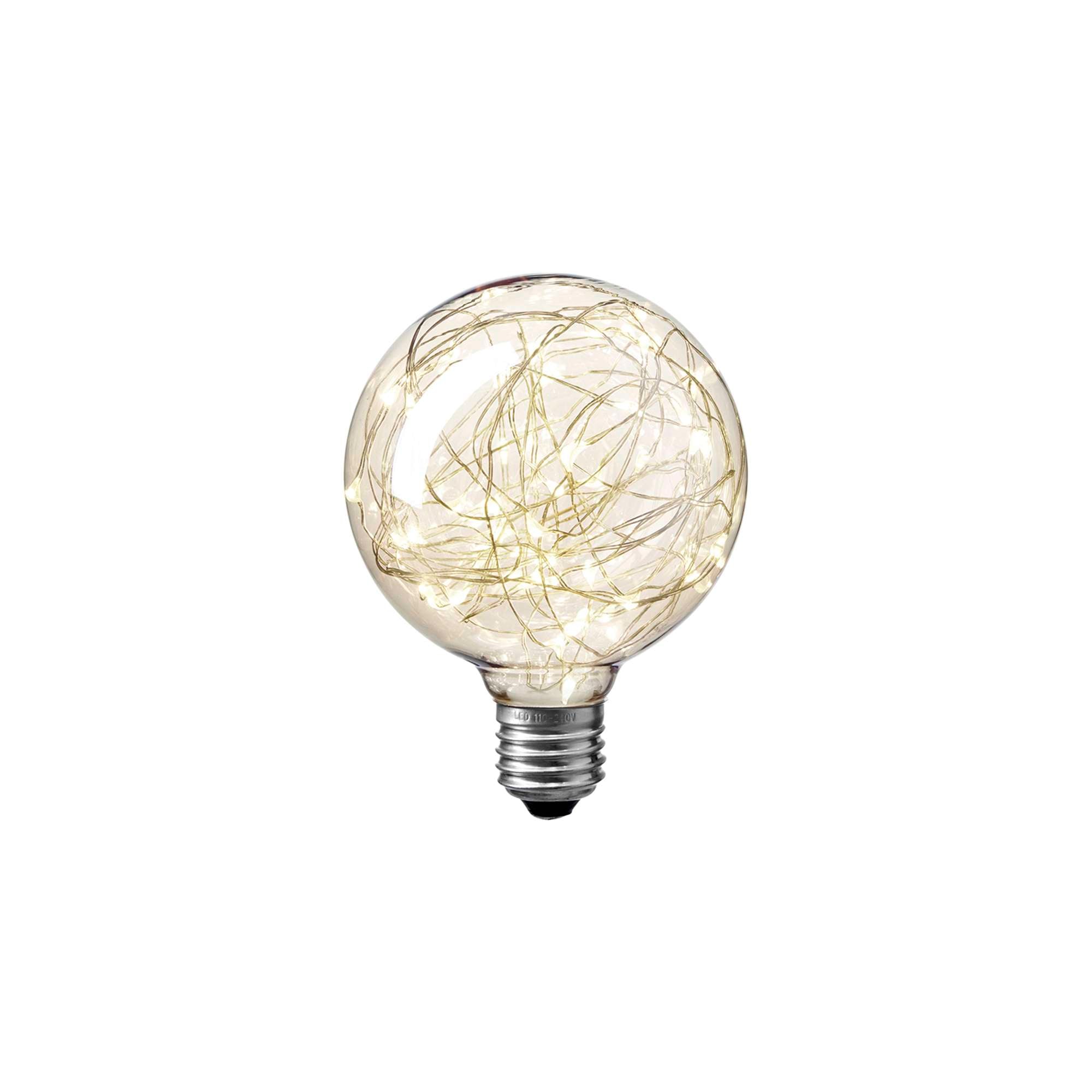 Clara LED Globepære 1W Mørktonet glas Ø9,5 cm.