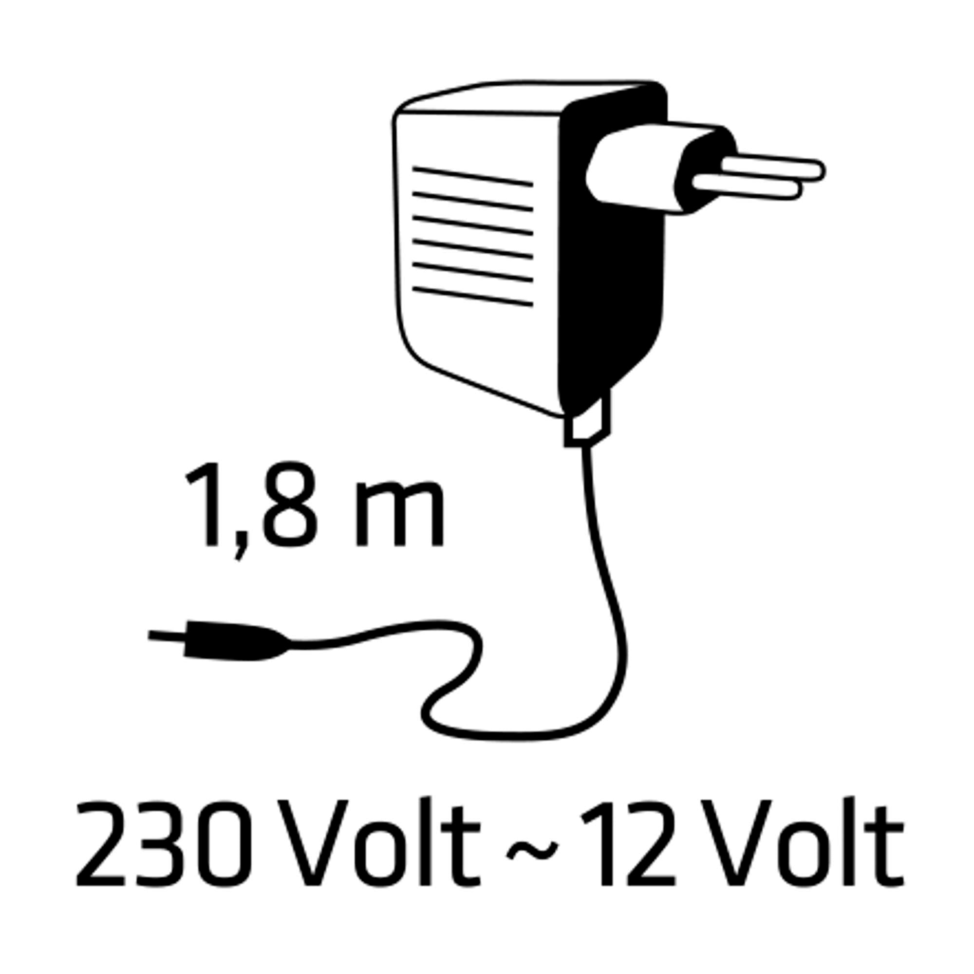 Strømforsyning 12V 0,5A - Sort