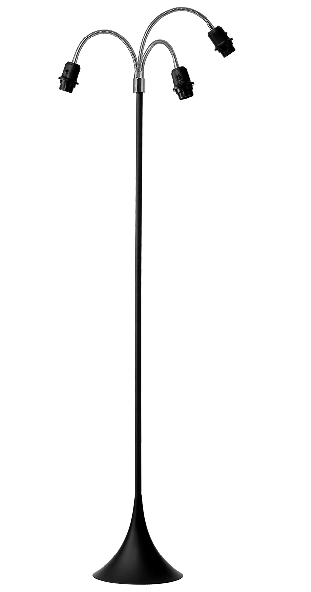 Trafik Gulvlampefod - sort uden skærme